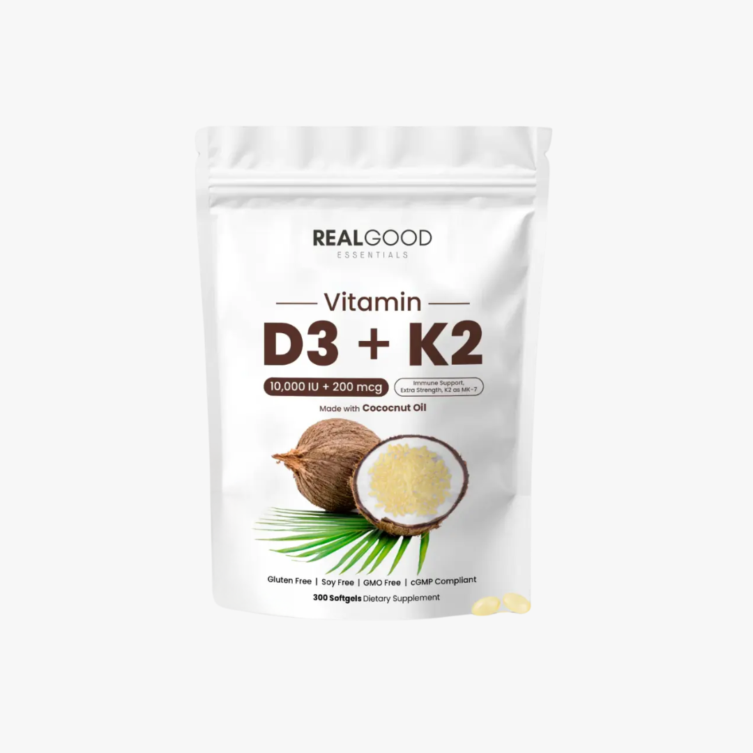 Cápsulas blandas de aceite de coco D3+K2 (MK7)